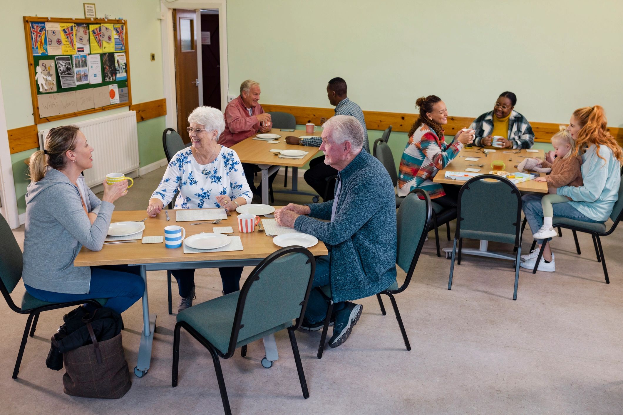 Community workshop participants in a welcoming shared space