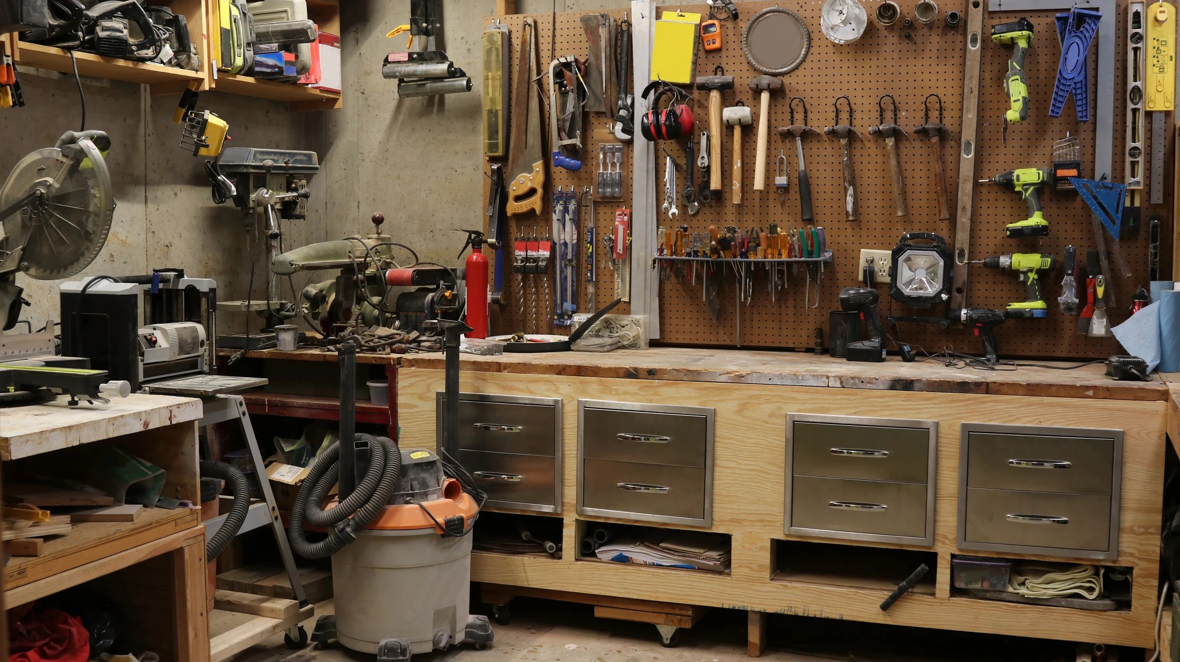 Workshop tools and equipment available for community use